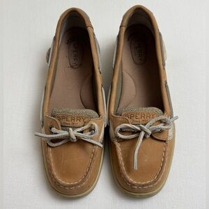 Sperry Top Sider Size 7.5 Angelfish Leather Boat Shoes Fall Preppy